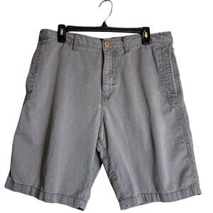 Tommy Bahama Relax Flat Front Chino Shorts Men's 34 Gray Preppy Nautical Minimal
